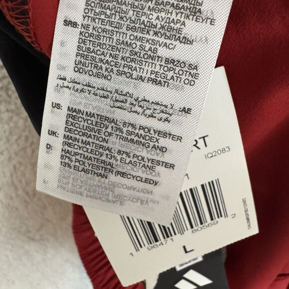 S Adidas Shorts Mens XXL Red NC State Wolfpack Woven 9"‎ Inseam Athletic NWT - Picture 7 of 7